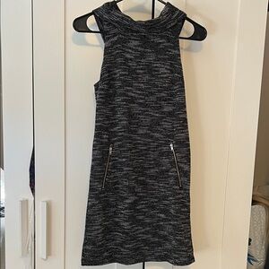 THML Black and Gray Textured Mini Dress